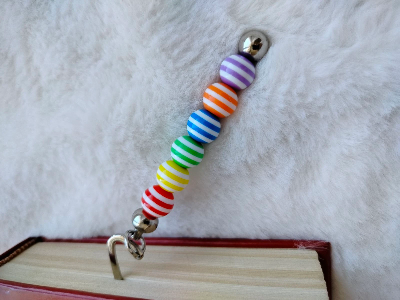 Multicolor silicone bead bookmark – photo 3